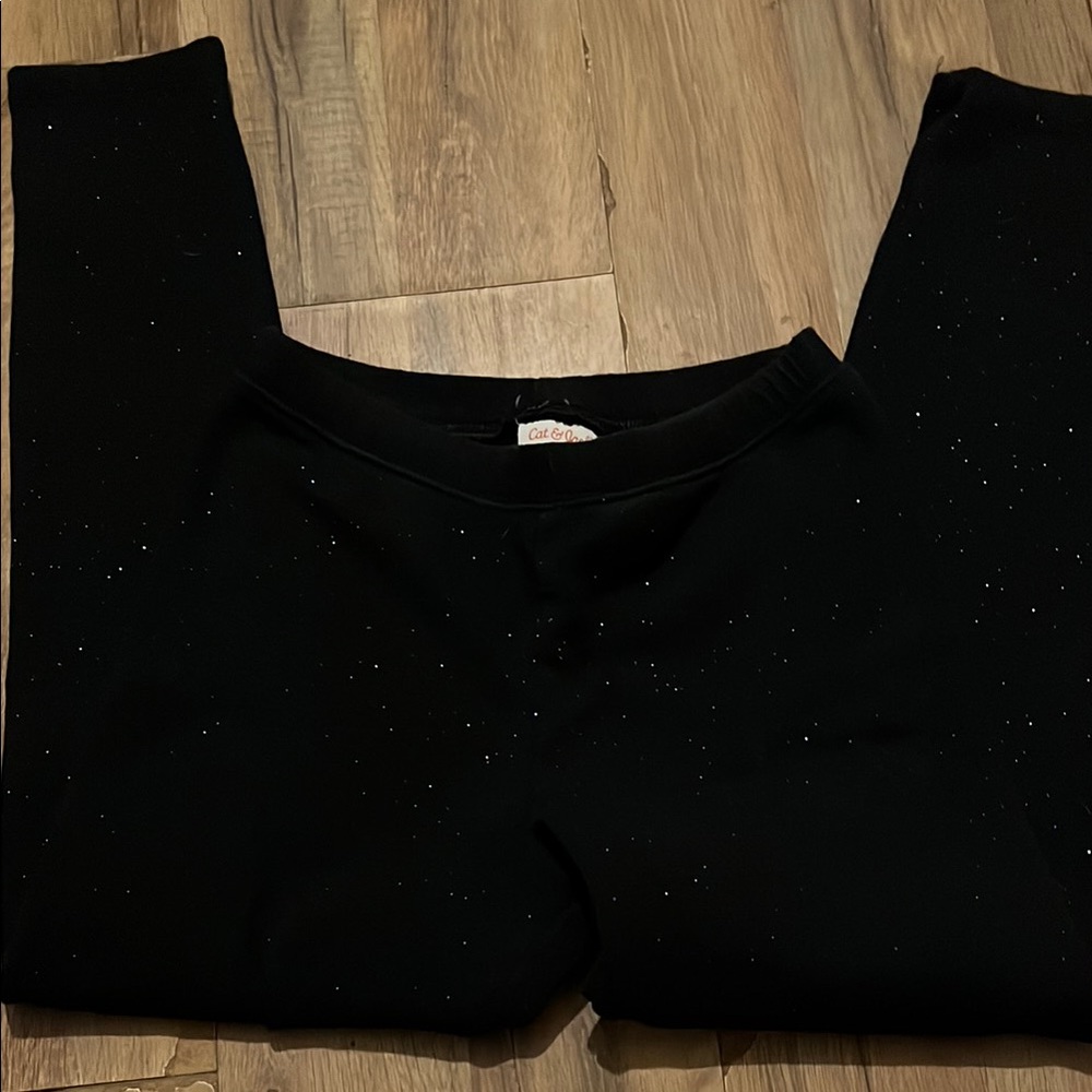 Elegant Black Glitter Women's Pants